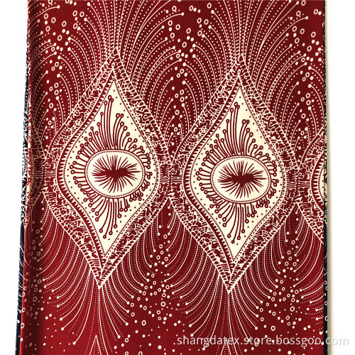 Traditional Algerian Design Rayon 120Gsm Discharge Printed